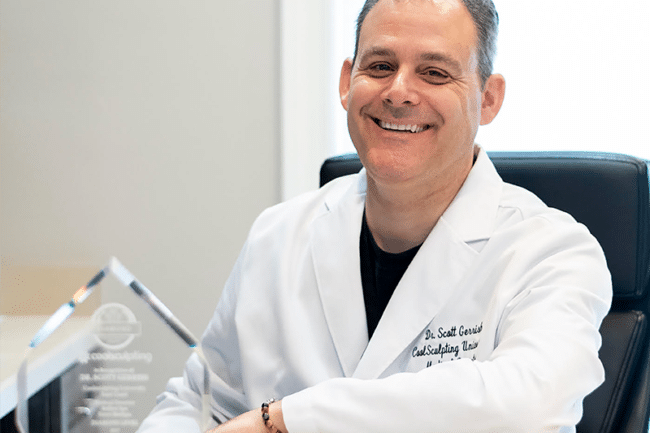 Dr. Scott Gerrish office with CoolSculpting award