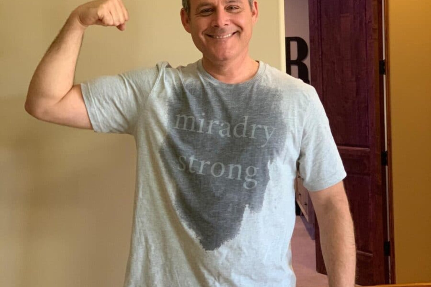 Dr. Scott Gerrish post workout miradry strong.